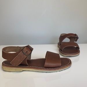 Duckfeet Lokken Saddle Brown Leather Sandals SZ 39